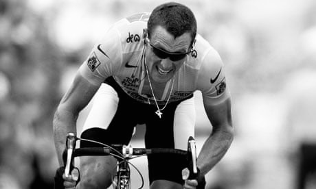 Lance Armstrong racing in the Tour de France